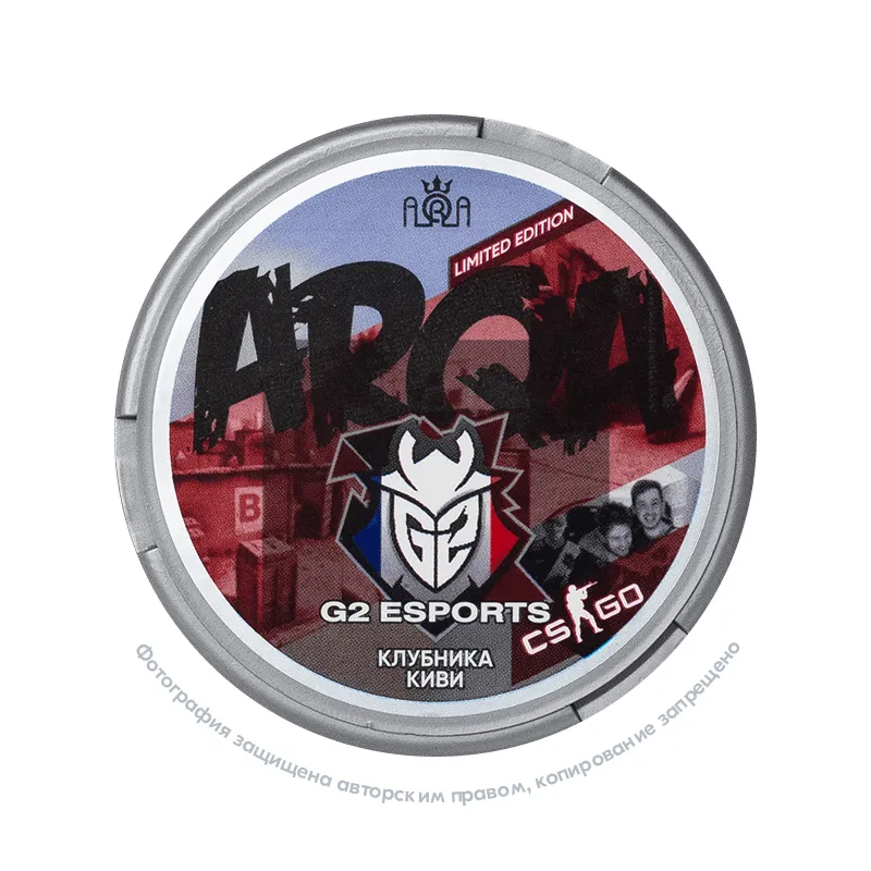Снюс ARQA CS:GO G2 Esports, 120 мг/г, клубника и киви, limited edition
