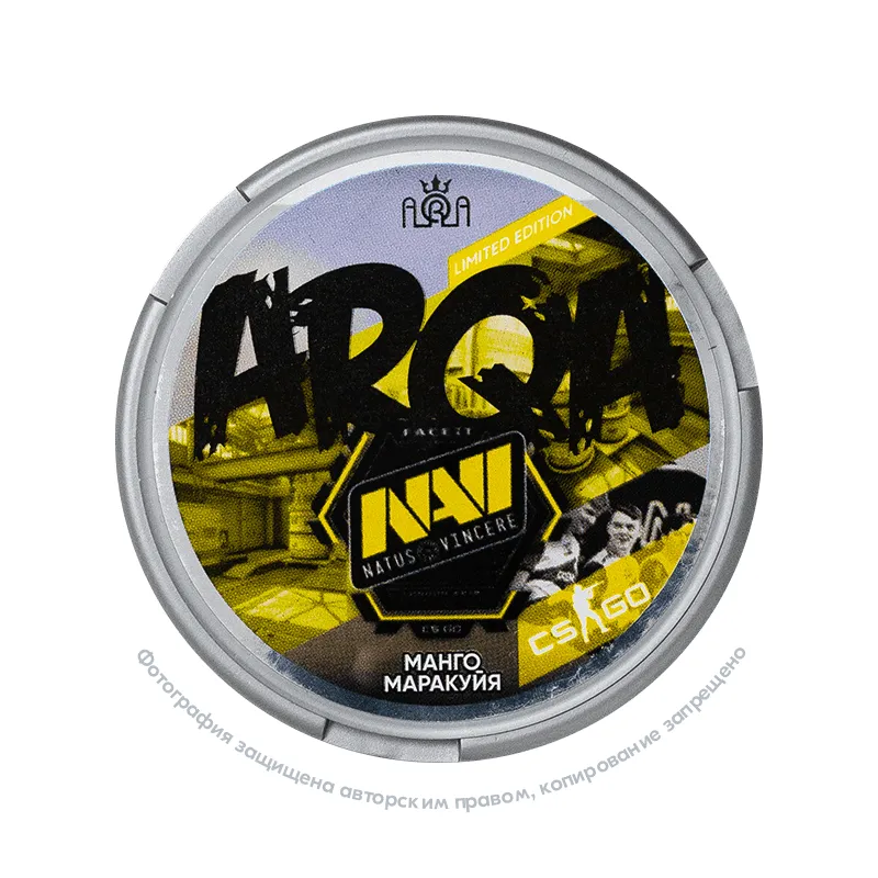 Снюс ARQA CS:GO Navi, 120 мг/г, манго и маракуйя, limited edition