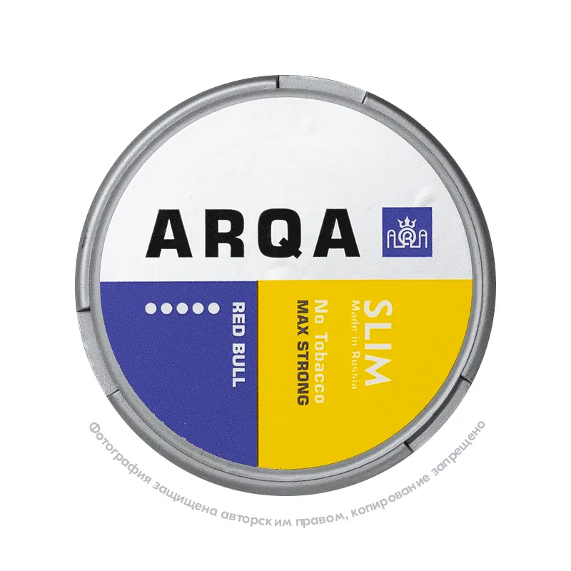 Снюс ARQA Max Strong Red Bull, 100 мг/г, энергетик «Ред Булл», slim portion
