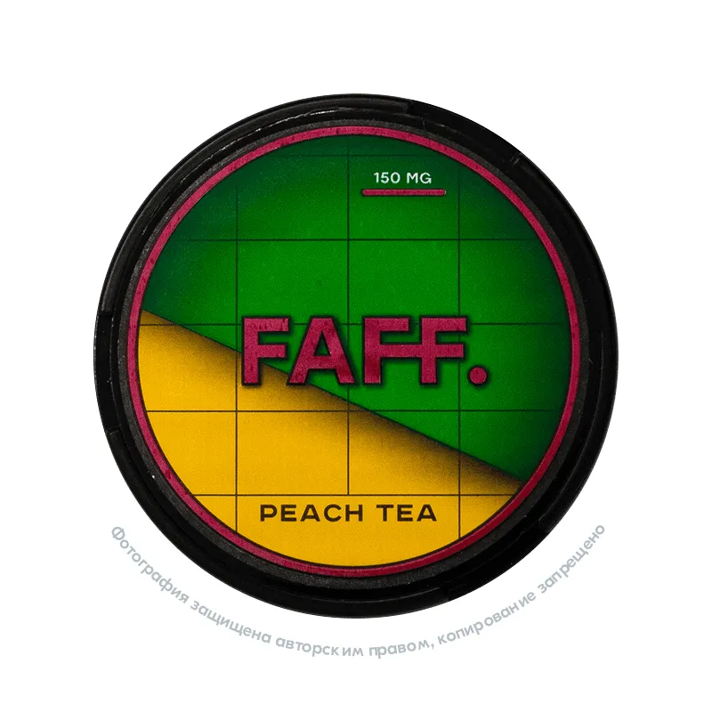Снюс FAFF Peach Tea, 150 мг/г, персиковый чай, slim portion