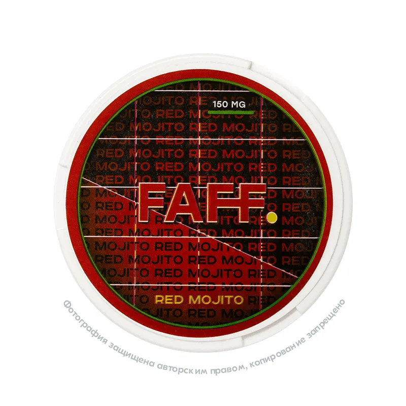 Снюс FAFF Red Mojito, 150 мг/г, Красный мохито (клубничный мохито), slim portion