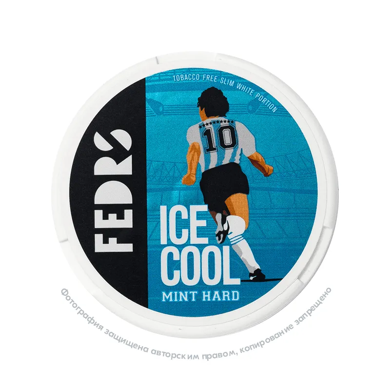 Снюс FEDRS Ice Cool №10 Maradona Mint Hard, 65 мг/г, мята, slim portion