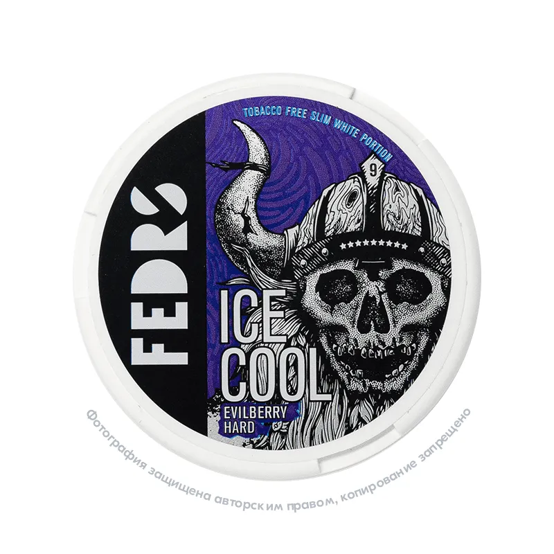 Снюс FEDRS Ice Cool №9 Evilberry Hard, 65 мг/г, голубика, slim portion