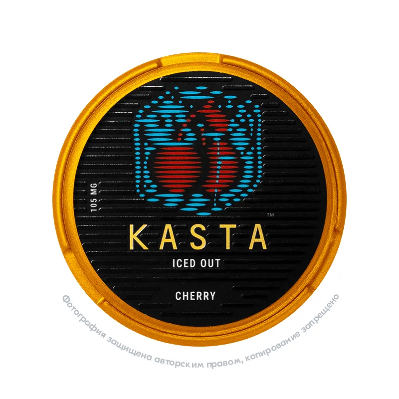 Снюс Kasta Iced Out Cherry, 105 мг/г, вишня с холодком, slim portion