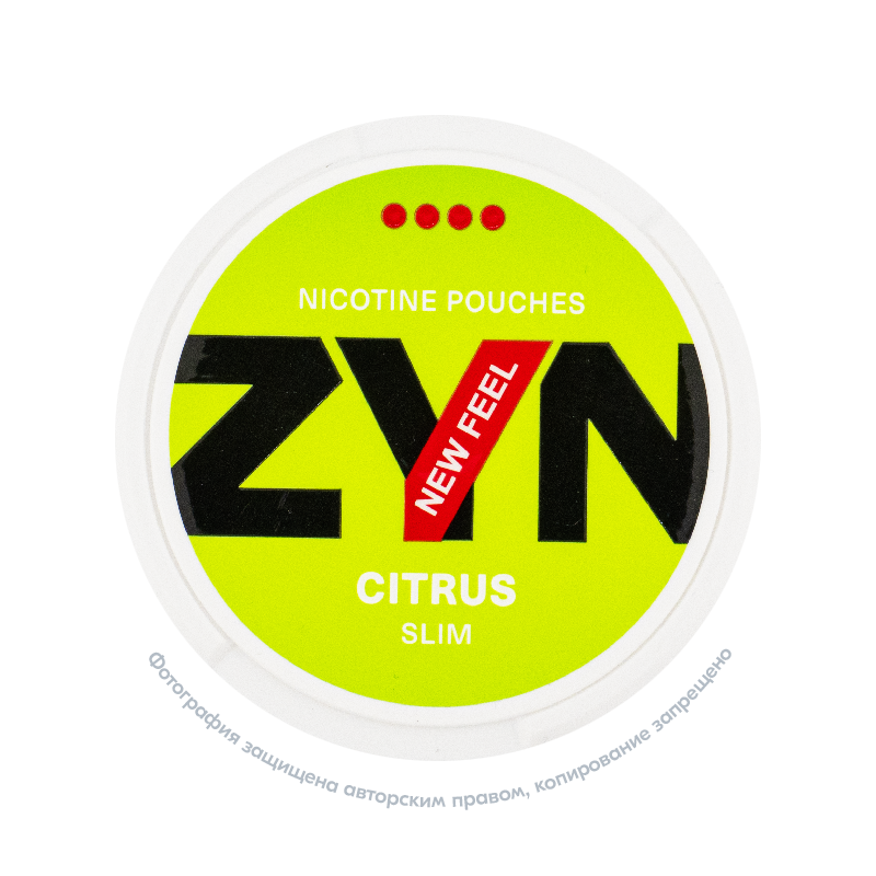 Снюс Zyn Extra Strong Citrus, 11 мг/порция, цитрус, slim portion, white