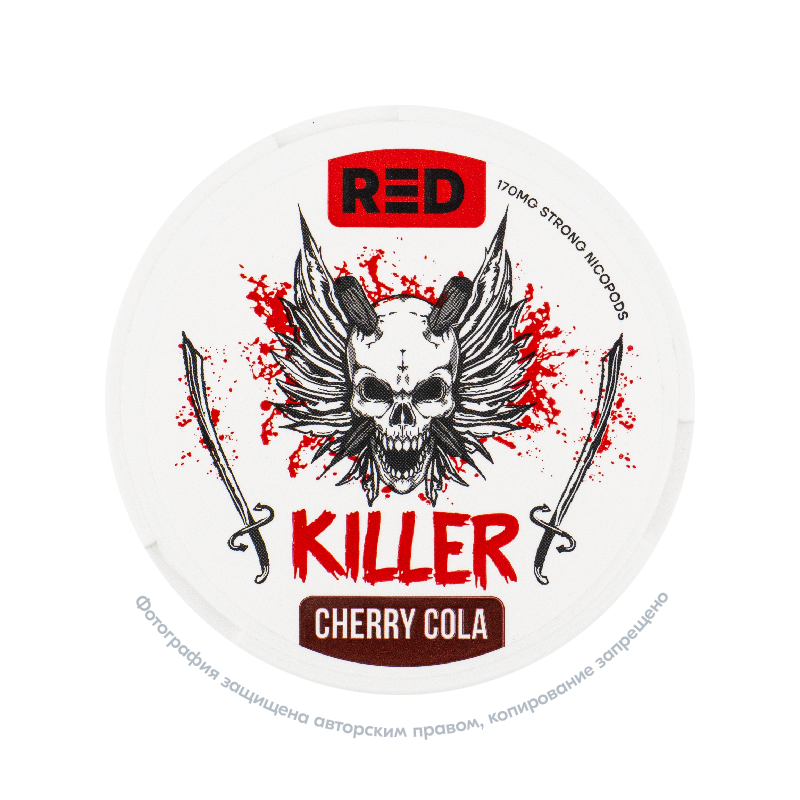 Снюс RED Killer Cherry Cola, 170 мг/г, вишневая кола, slim portion