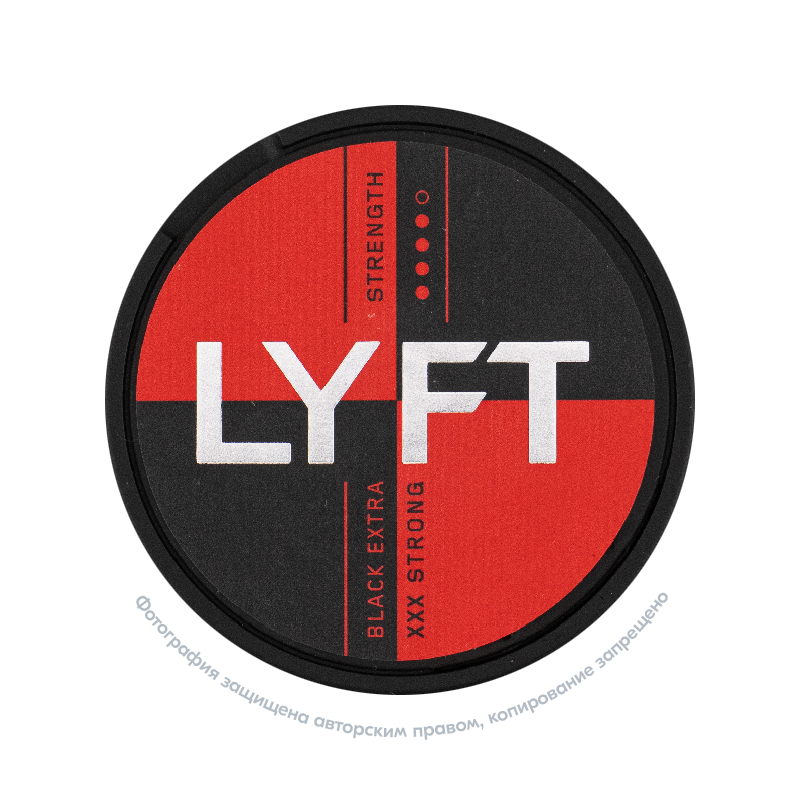 Снюс LYFT XXX-Strong Black Extra, 30 мг/г, мята с холодком, slim portion, white